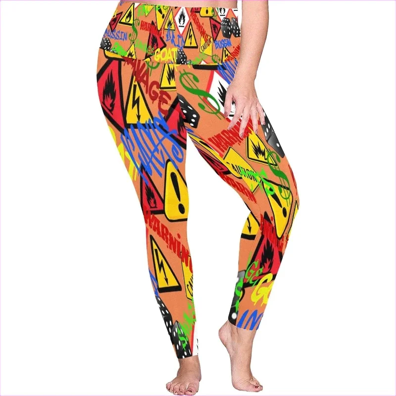 Exclusive Online Offer Hazard Womens High Waist Leggings Voluptuous (+) Plus Size