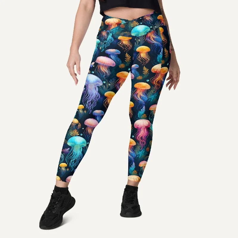 New Deals Jellyfish Attack Crossover Leggings With Pockets