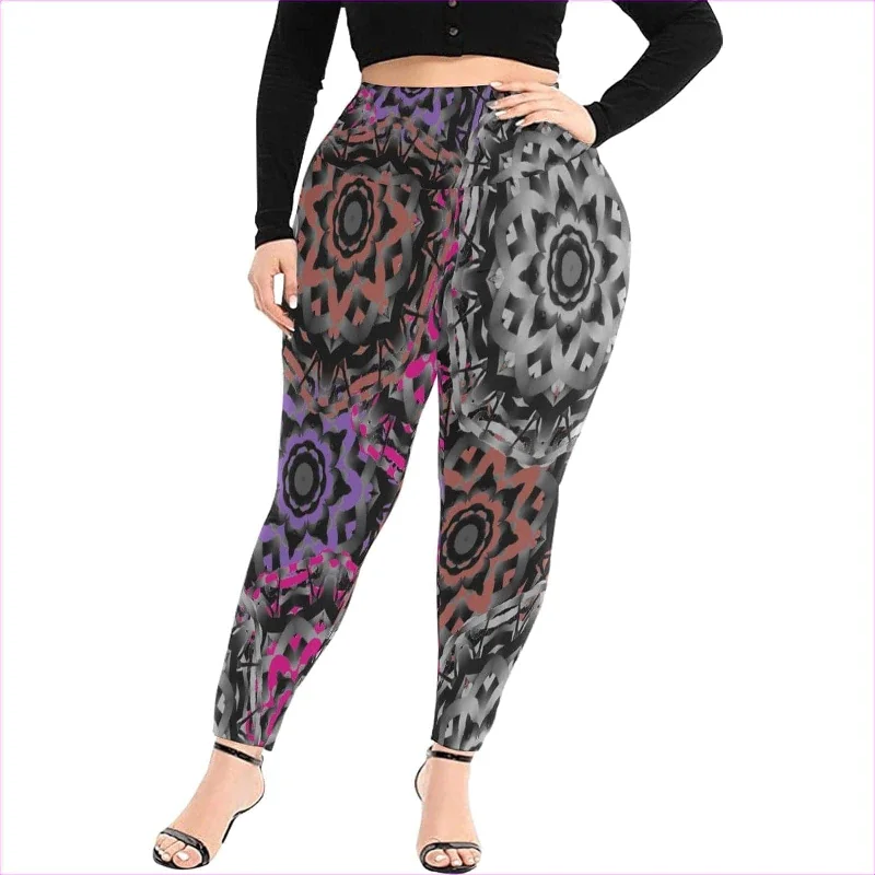 Best Seller Mandala Graffiti Womens High Waist Leggings Voluptuous (+) Plus Size