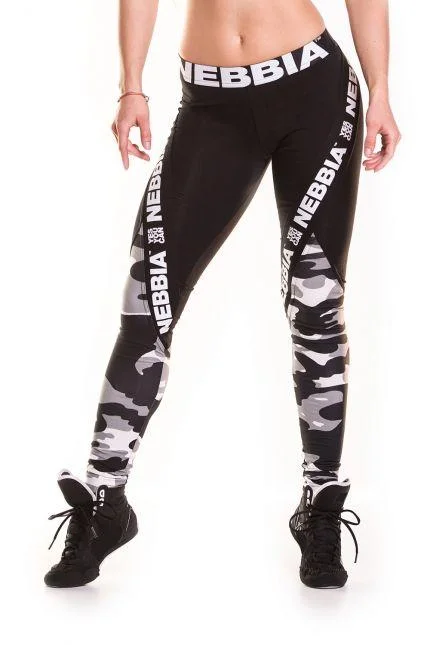 Savings Bonanza Nebbia Camo Leggings Combi 202 - Black