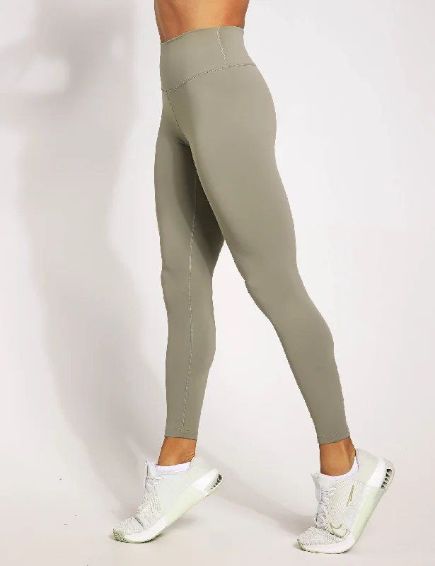 Final Clearance One High Waisted Leggings - Light Army/Black