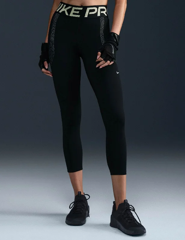 Midnight Madness Pro Sculpt High Waisted 7/8 Leggings - Black/Reflective Silver