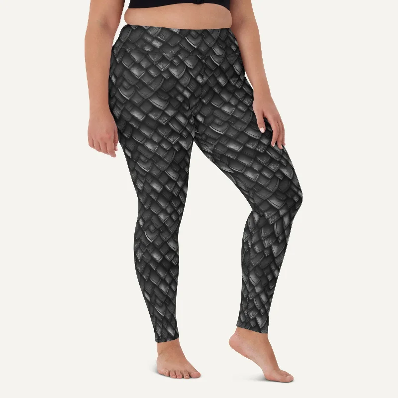 Low Prices Onyx Dragon Scales High-Waisted Leggings