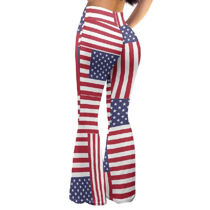 Best Deals Patriotic 4th of July Yoga Flared Pants