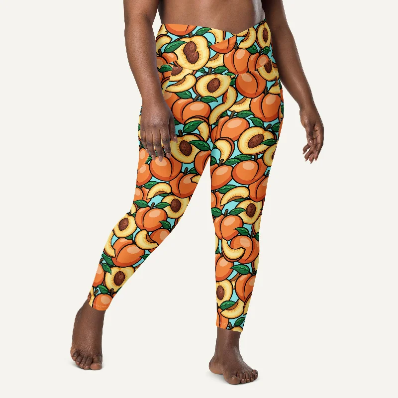 Act Now Peaches Crossover Leggings With Pockets