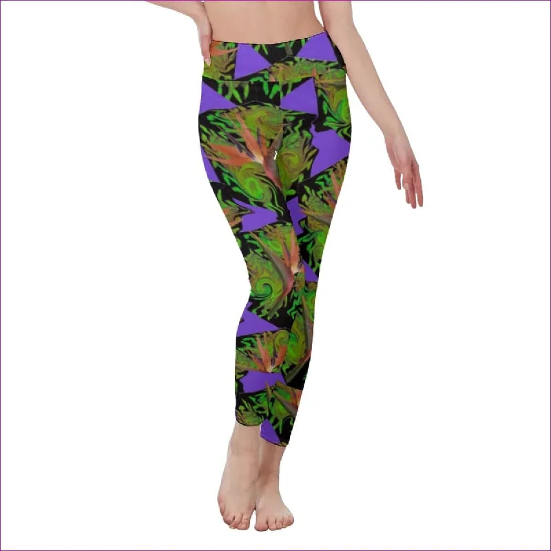 Price Drop Psychedelic Paradise Womens High Waist Leggings | Side Stitch Closure
