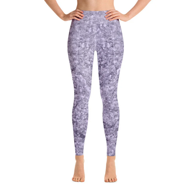 Daily Deals Purple Crystal High Waist Yoga Leggings