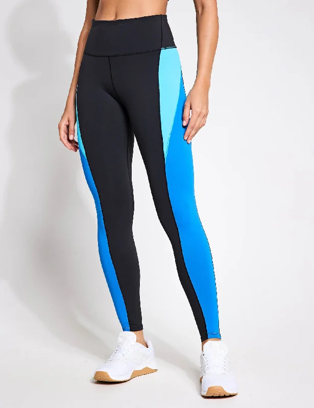 Lowest Prices Lux High Waisted Legging - Black/Kinetic Blue