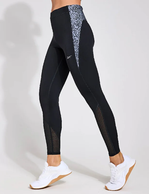 Limited Stock Running Printed Leggings - Night Black