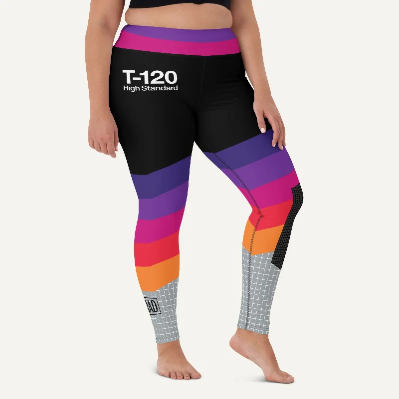 Great Bargains Retrowave Video Cassette High-Waisted Leggings