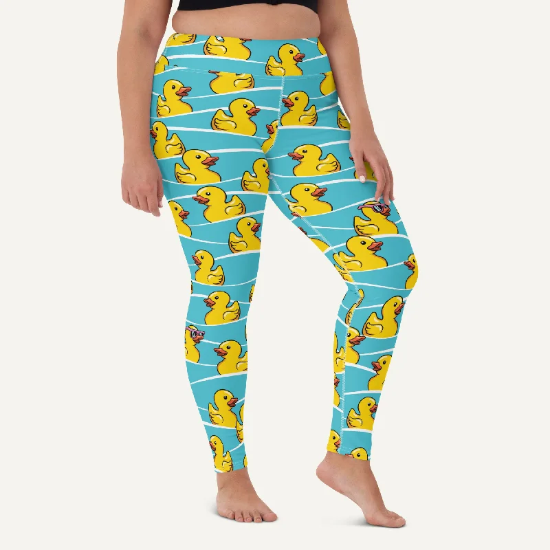 Deal Explosion Rubber Ducky High-Waisted Leggings