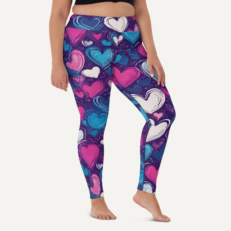 Today’s Deal Scribble Hearts High-Waisted Leggings
