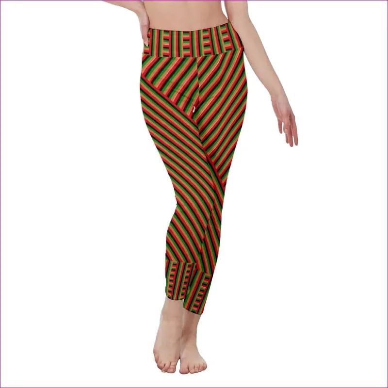 Special Savings Striped Galore Women's High Waist Leggings | Side Stitch Closure