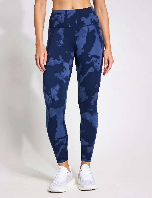 Final Sale Power 7/8 Gym Leggings - Blue Fade Print
