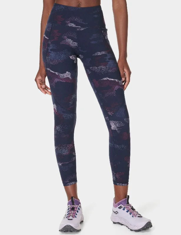 Final Markdown Power 7/8 Gym Leggings - Blue Spray Camo Print