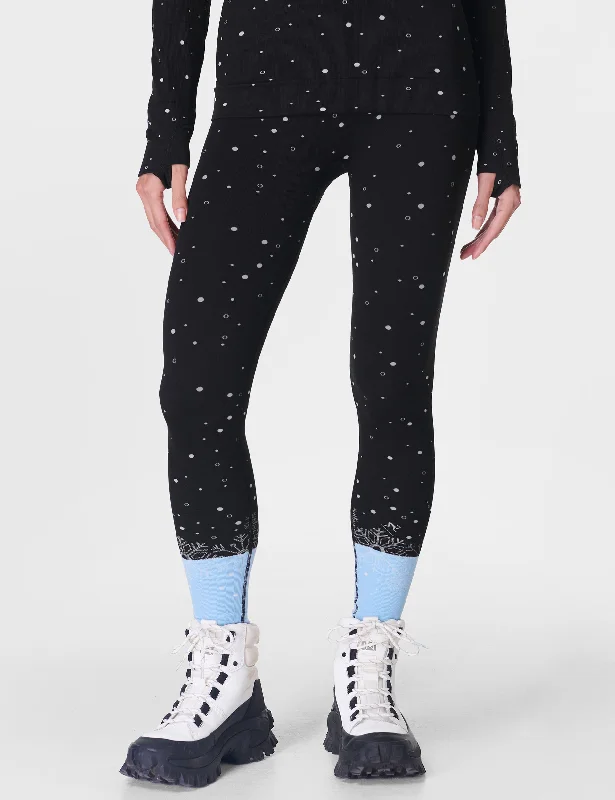 Exclusive Access Snowflake Base Layer Legging - Blue Snowflake Jacquard