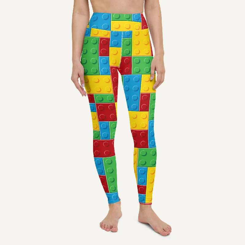 Inventory Reduction Toy Building Blocks High-Waisted Leggings