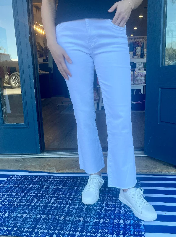 Exclusive Deal Kut Kelsey High Rise Ankle Flare - Optic White