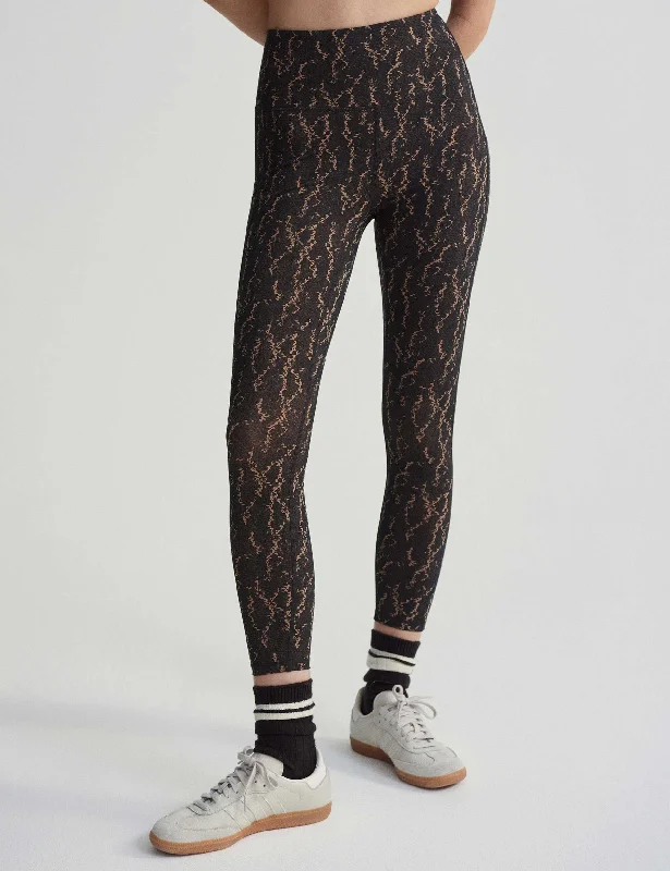 Overstock Form High Waisted Pocket Legging 25" - Carob Fragment Snake