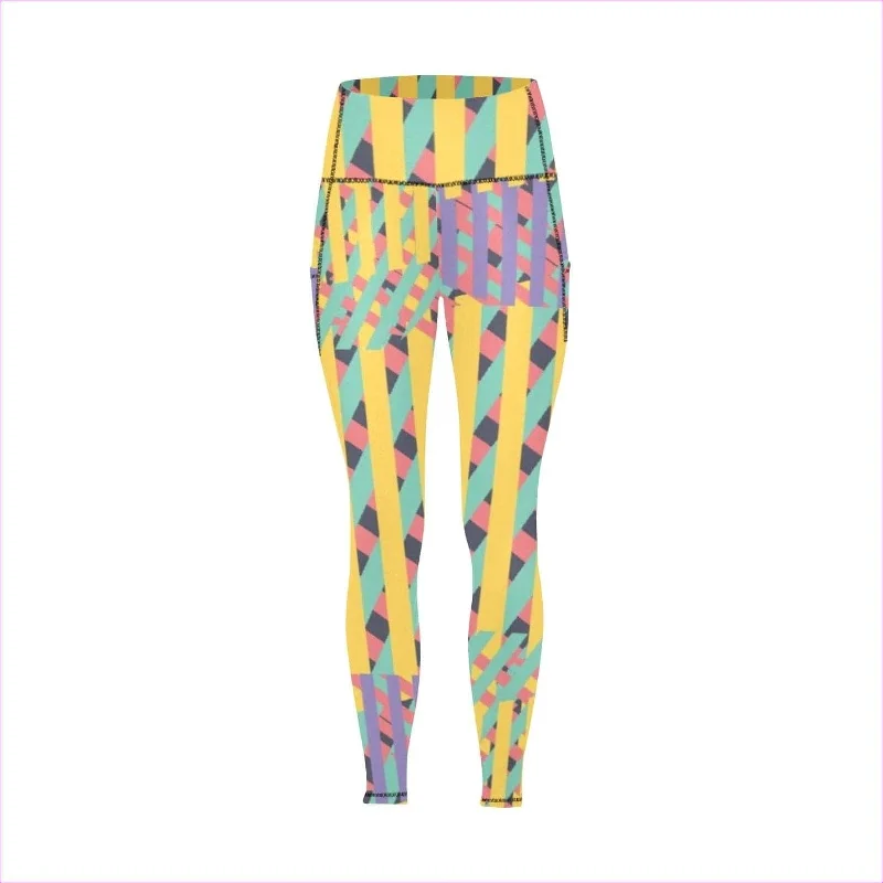 Weekend Deal Vivid Weaved High waist Leggings with Pockets