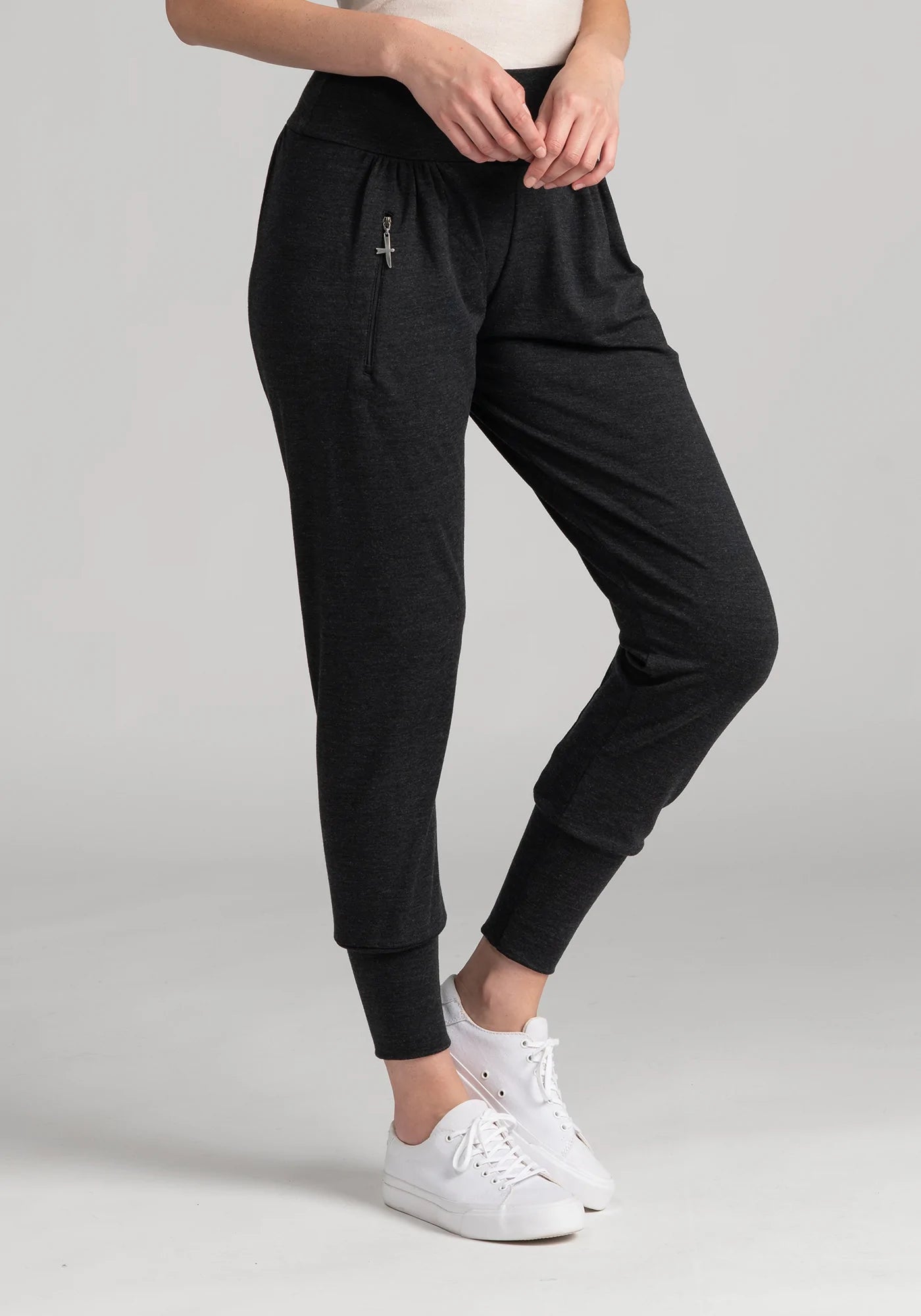 Today’s Deal Womens Slouchy Zip Pants - Graphite