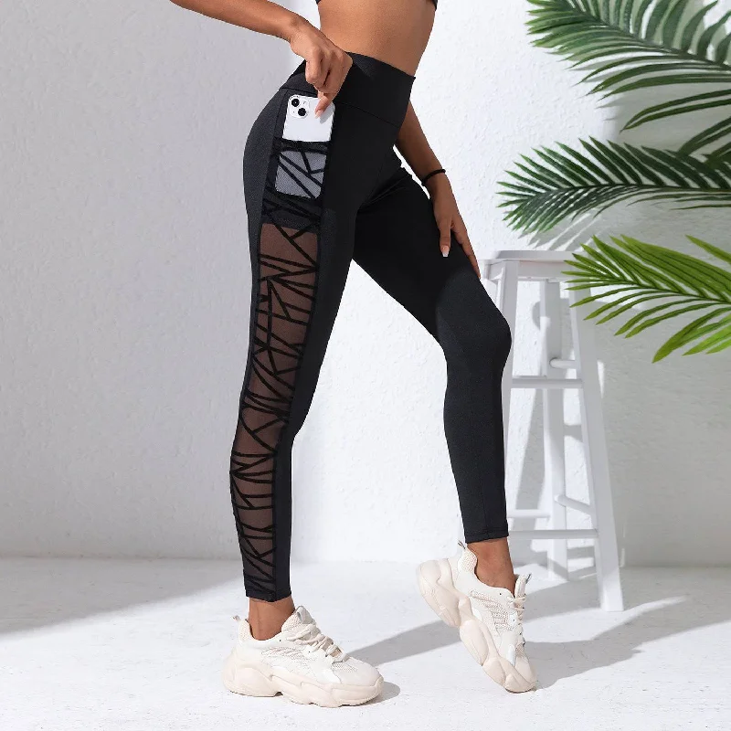Incredible Offers Yoga Primer Plus Size Mesh Stitching Yoga Clothes Hip-lift And Belly Shaping Sports And Fitness Running Trousers