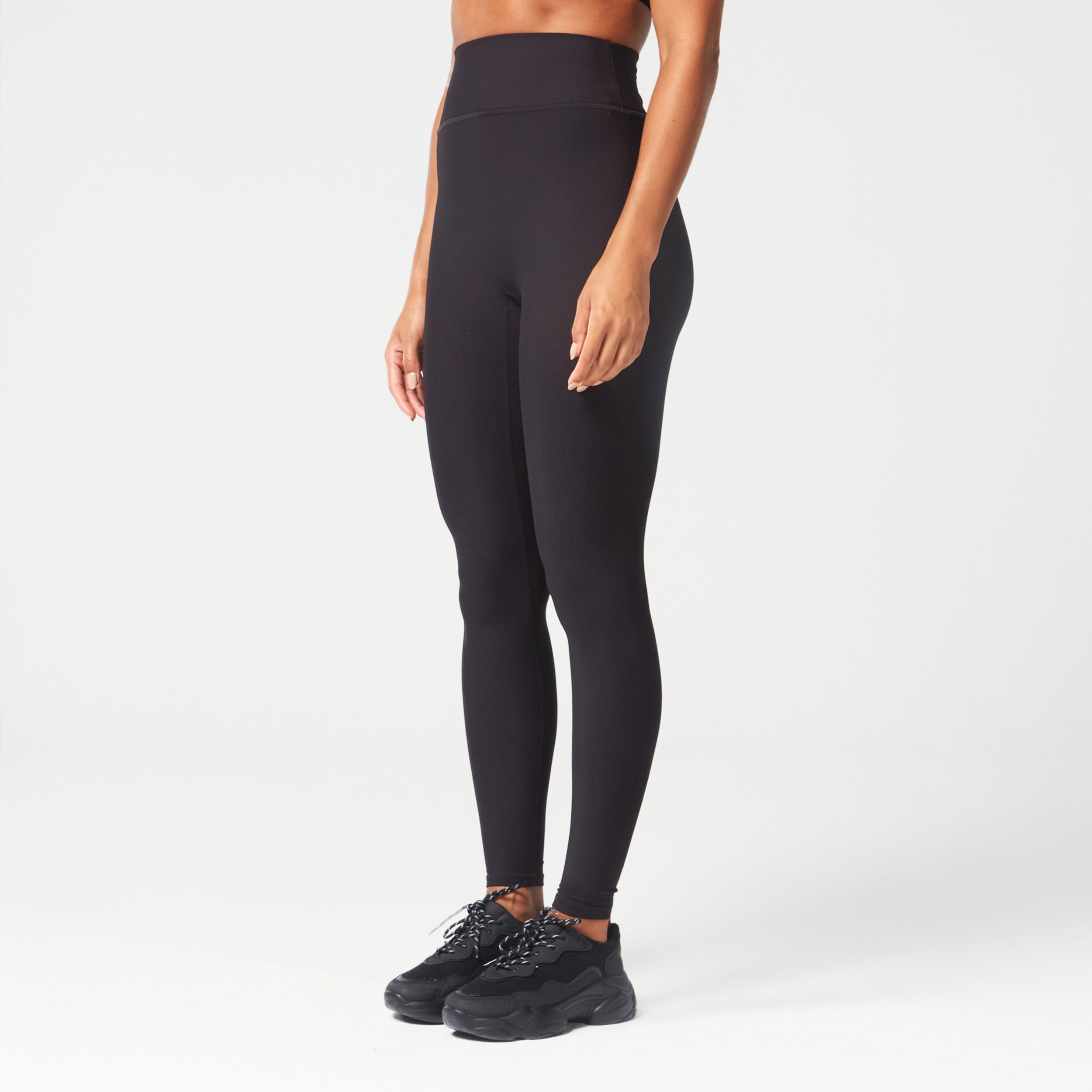 Price Break Code Ribbed Leggings 27" - Black