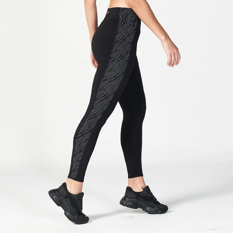 Limited Quantity Core Wild Panel Leggings - Black