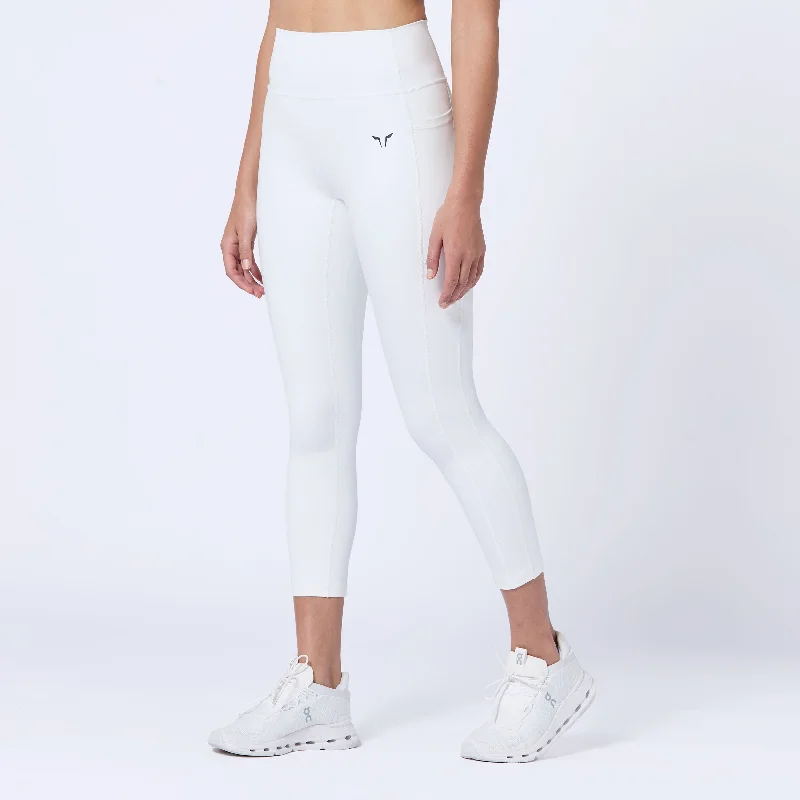 Overstock Essential ACT Double Layered Leggings 24" 2.0 - Pearl White