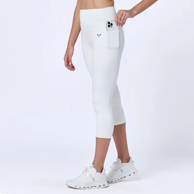 Flash Sale Essential ACT Double Layered Leggings 21" 2.0 - Pearl White