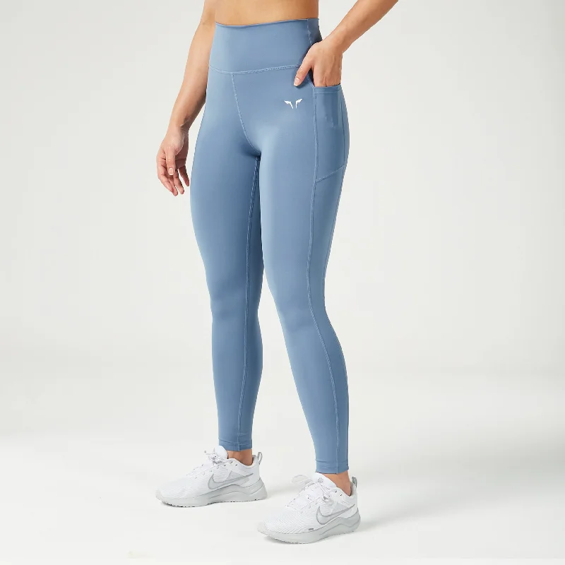 Deal Mania Essential High Waisted Leggings 27" - Coronet Blue