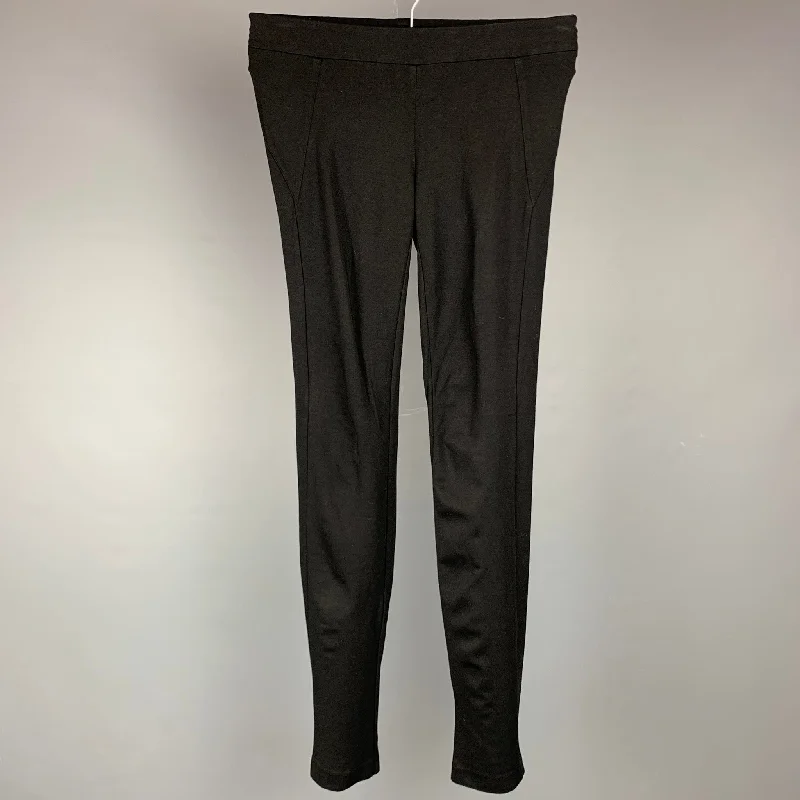 Deal Zone HELMUT LANG Size 2 Black Jersey Rayon Blend Leggings