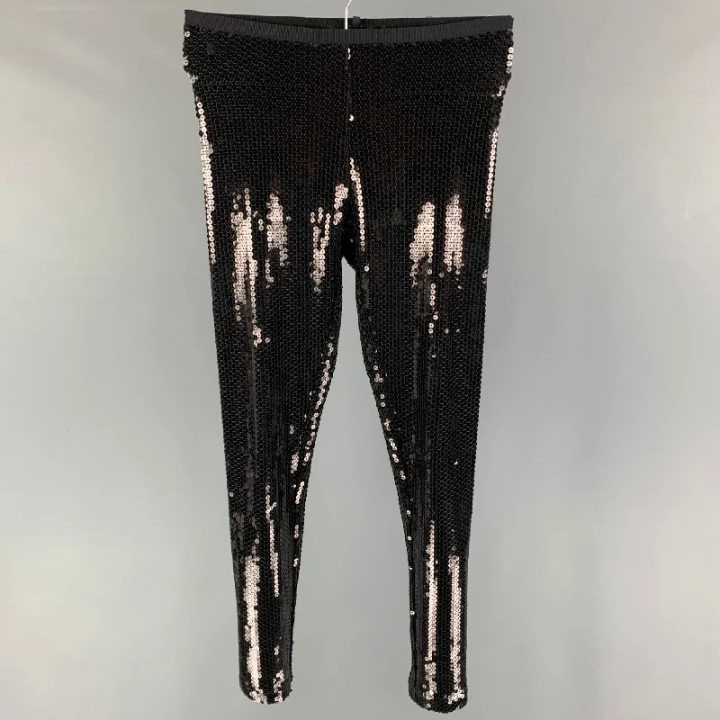Buy Now MARC JACOBS Size 0 Black Polyester Sequined Leggings