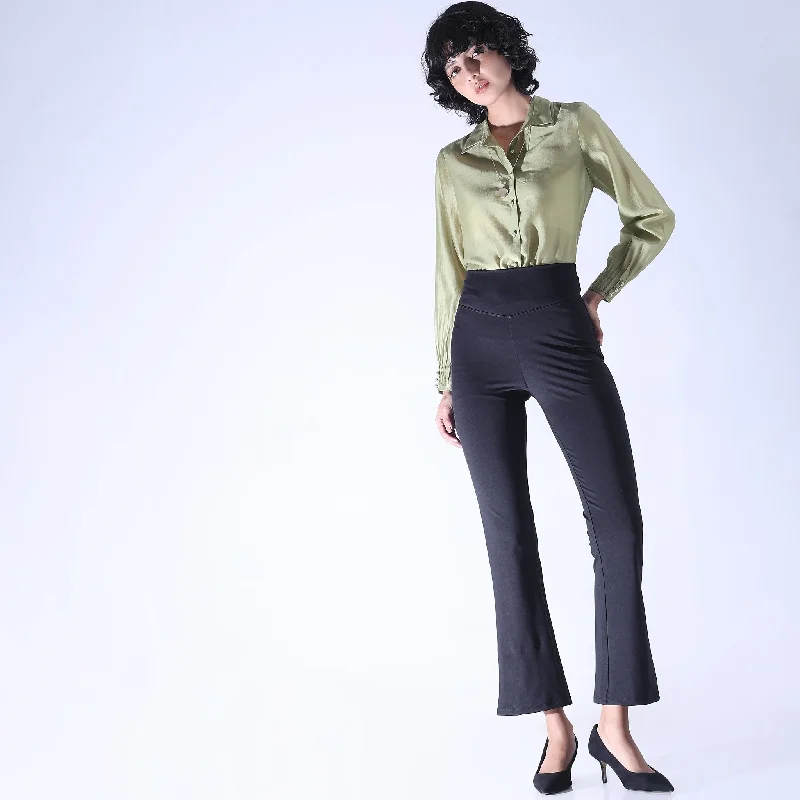 Price Break Mid Flare Solid High Rise Active Legwear