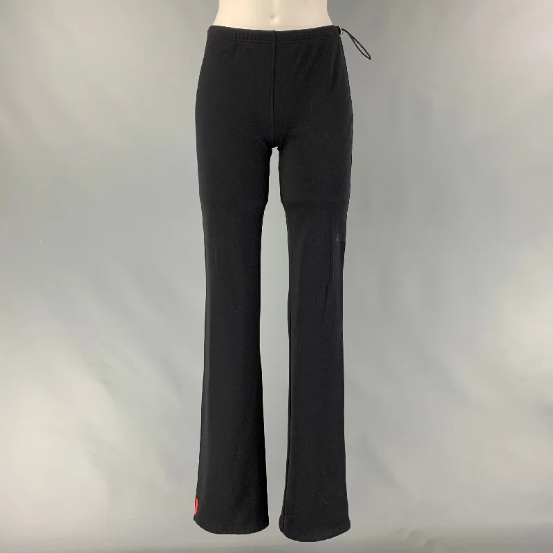 Amazing Deals PRADA Size S Black Solid Drawstring Leggings