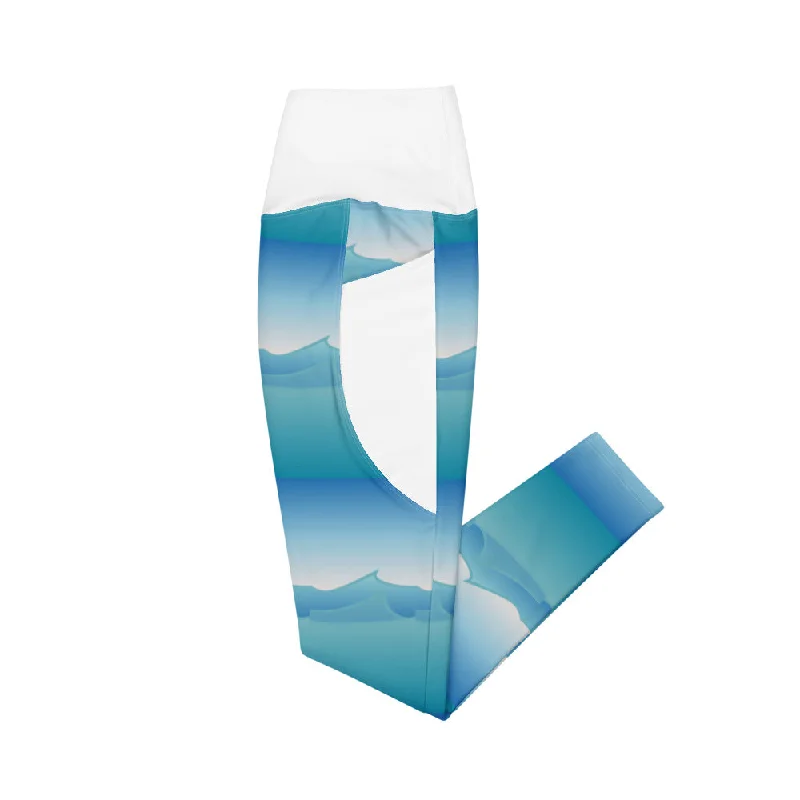 Daily Deals SHOALO Wave (22) - Womens 7/8 All Day Leggings With Side Pockets