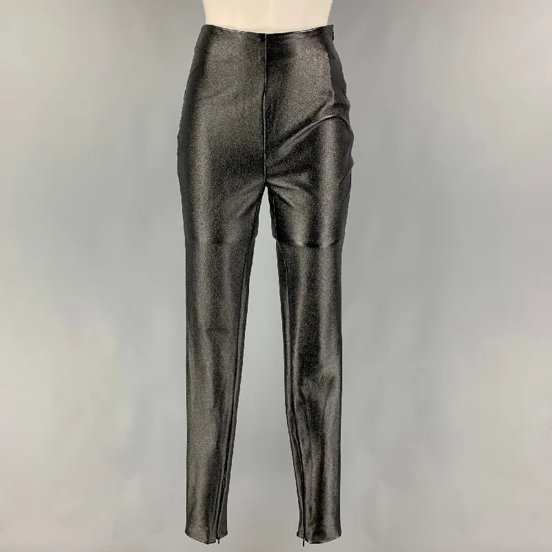 Special Discount STAND STUDIO Size 0 Black Polyester Blend Faux Leather Leggings