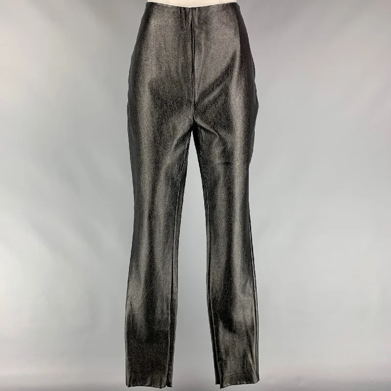 Factory Direct Sale STAND STUDIO Size 4 Black Polyester Blend Faux Leather Leggings