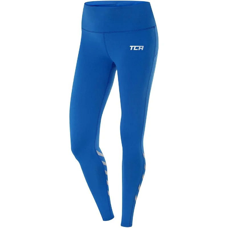 Big Discounts TCA Laser Tech Reflective Womens Long Running Tights - Blue