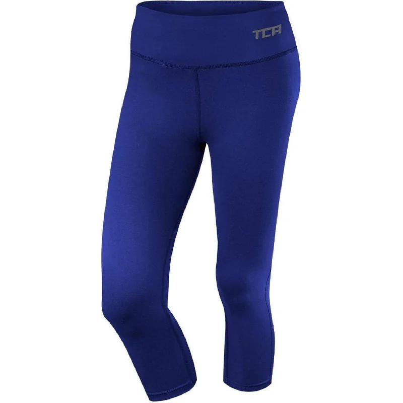Blowout Sale TCA Pro Performance Supreme Womens 3/4 Capri Running Tights - Blue