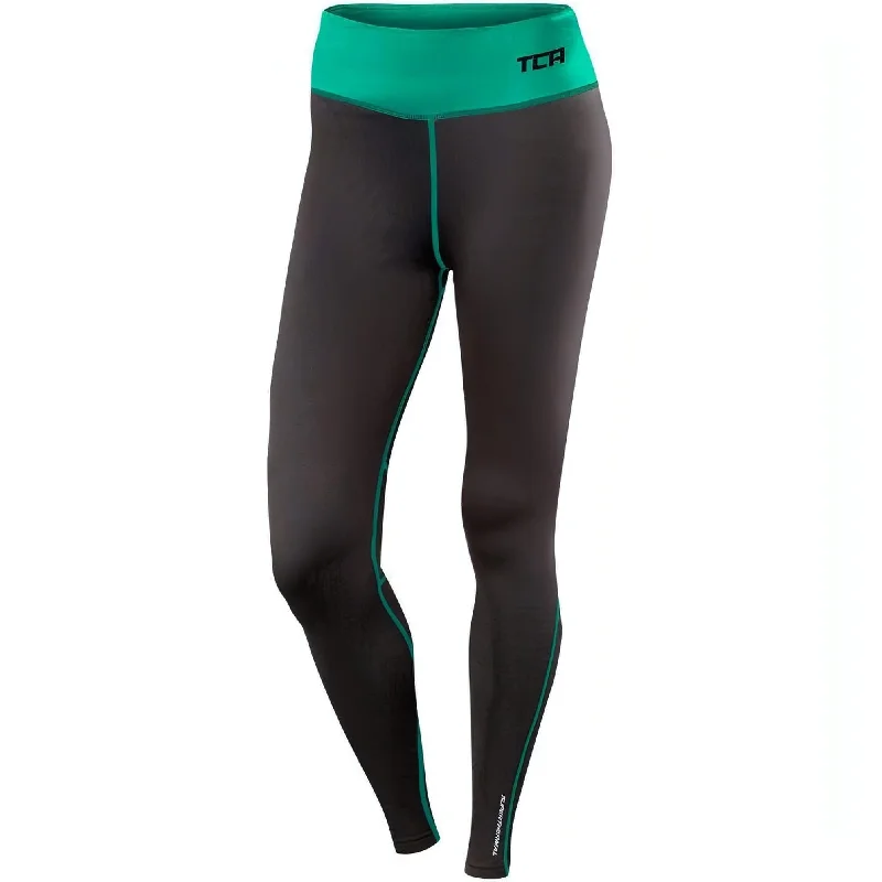 Best Bargains TCA SuperThermal Performance Womens Long Running Tights - Black