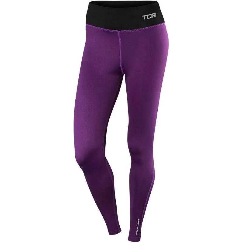 Overstock Sale TCA SuperThermal Performance Womens Long Running Tights - Purple