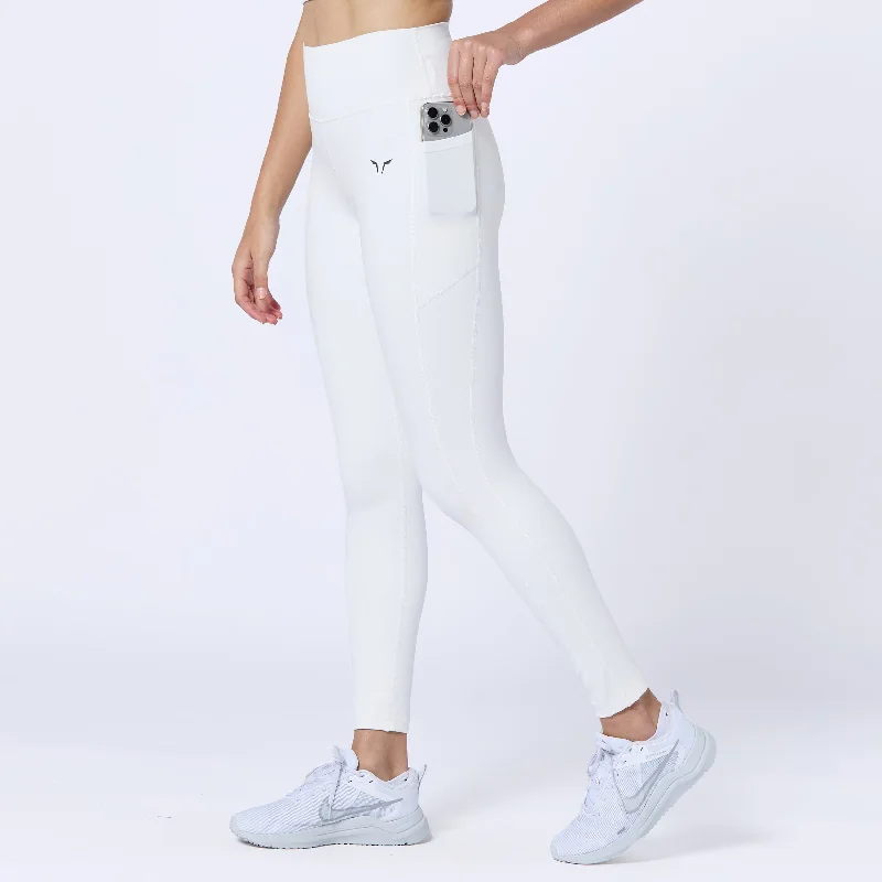 Crazy Deals Essential Double Layered Leggings 27" - Pearl White