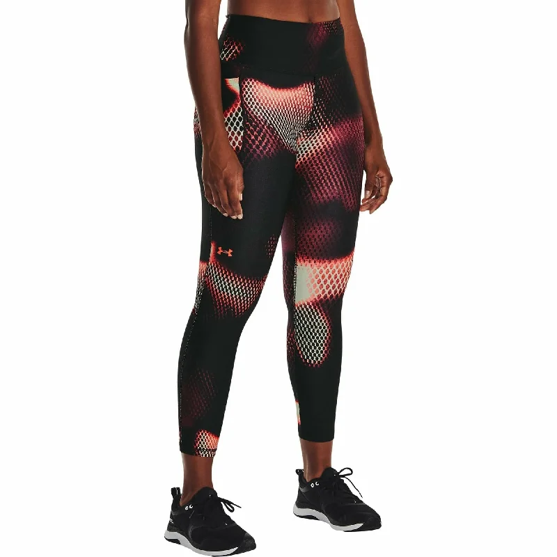 Final Markdown Under Armour HeatGear Printed Womens 7/8 Training Tights - Black