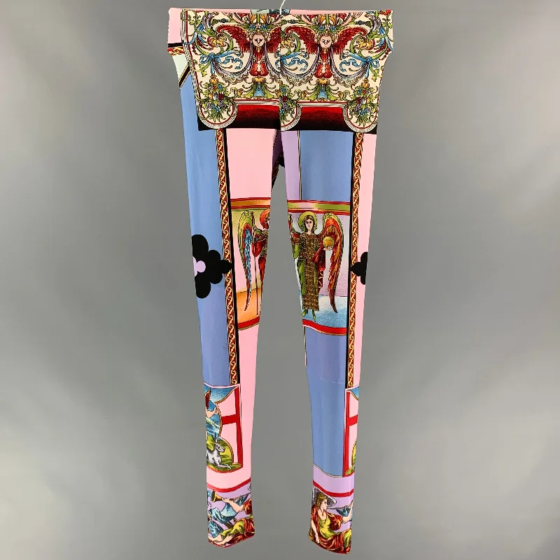 Discount Days VERSACE 2017 Size 2 Multi-Color Baroque Polyamide Leggings