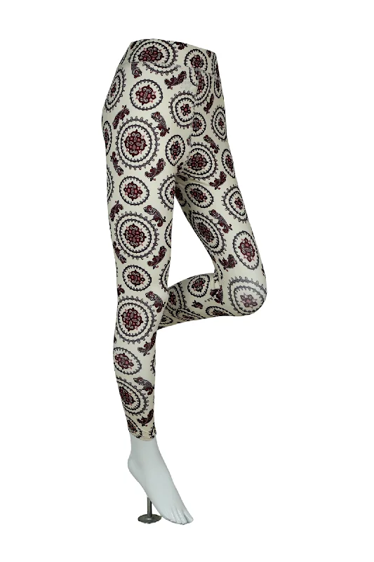Bargain Prices Women High-Rise Printed Leggings 80053 (BEIGE)
