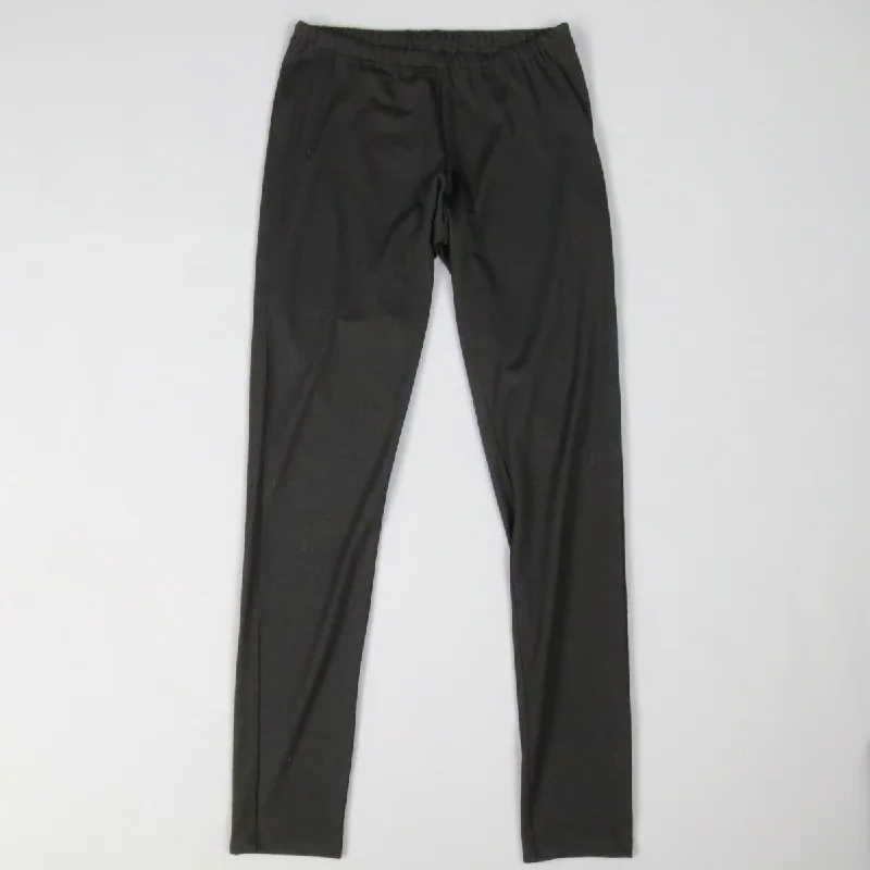 Savings Bonanza YOHJI YAMAMOTO Size 2 Black Wool Blend Stretch Leggings