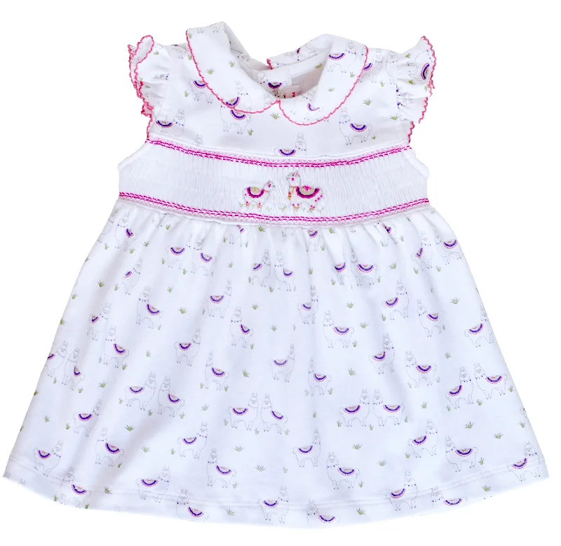 Don't Wait Alex the Alpaca Smocked Dress
