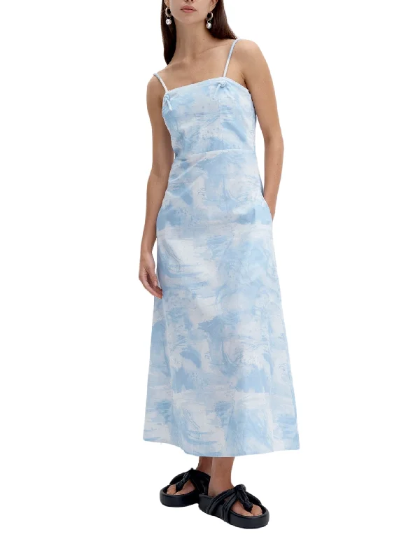 Members Only Alice Dress | Cirrus Print Icy Blue