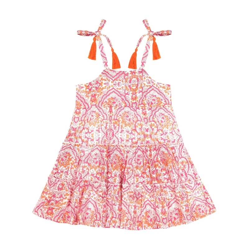 Low Prices Bella Shoulder Tie Sundress- Safi Block print